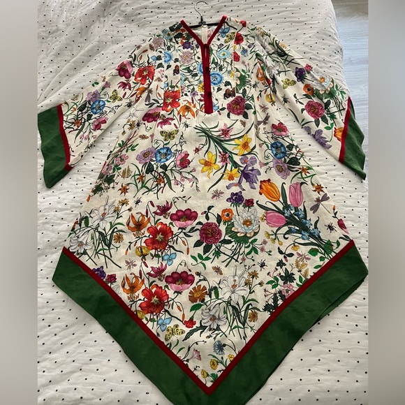 NWT - Gucci Caftan Linen Dress - Size 38 - Picture 2 of 13